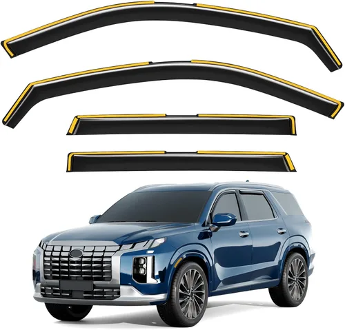Miniatura 25 de Protectores de lluvia para ventana de canal para Jeep Grand Cherokee 2011-2021 (no para L), protectores de lluvia extra duraderos, viseras laterales