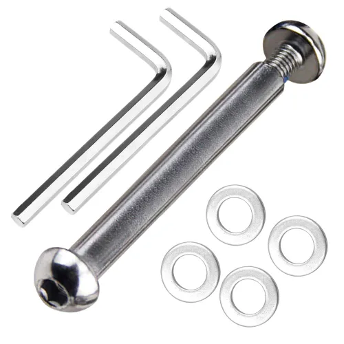 Miniatura 27 de M8 - Juego de tornillos Allen para eje de acero al carbono de grado 0.346 x 1.102 in x 3.386 in para delantero trasero 2 3 4 ruedas Stunt Scooter 35