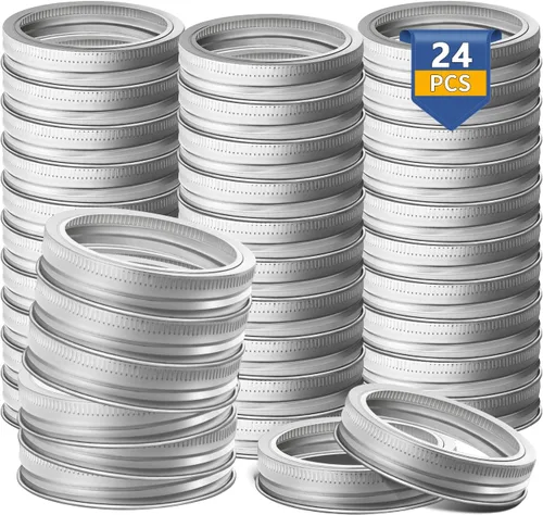 Miniatura 12 de Anillos para conservas de boca regular, 24 unidades, anillos de tarro de masón, sellos de boca regular, anillo de tarro de conserva, bandas de metal