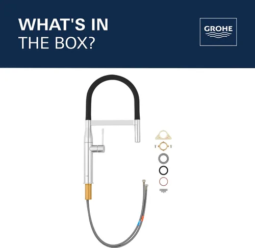 Miniatura 7 de Grohe 30295BE0 Essence - Grifo de cocina profesional de un solo mango, níquel pulido