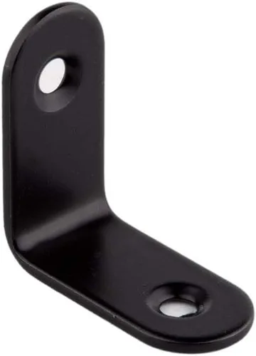 Miniatura 3 de Soporte de esquina, soporte de esquina en L de acero inoxidable negro resistente, soportes de ángulo de unión recta, soporte flotante para colgar