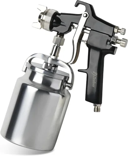 Dedoes Industrias - Pistola pulverizadora de alimentación de sifón de 0.079 in con vaso de metal de 33.8 fl oz - Pulverizador de pintura LVLP de