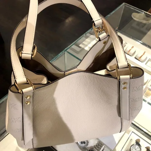 Miniatura 6 de Michael Kors Alto Bolso de mano grande de cuero granulado