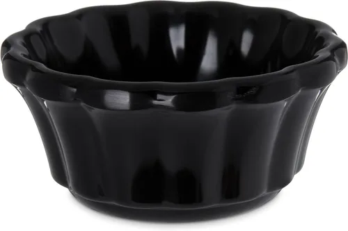 Miniatura 8 de Carlisle FoodService Products 4394303 Ramequín festoneado de melamina, 2 onzas, negro
