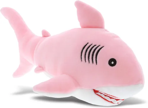 DolliBu Peluche suave de tiburón rosa para bebé, peluche de tiburón de peluche para niños y niñas, juguetes de animales marinos y regalos de