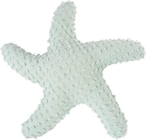Miniatura 5 de C&F Home Almohada decorativa copetuda con forma de estrella de mar verde costera de 25 pulgadas, versátil náutico para verano, playa, hogar, sala