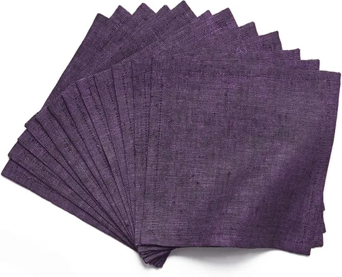 Miniatura 23 de Solino Home Servilletas de cóctel de lino negro Chambray de 6 x 6 pulgadas, servilletas de tela de lino 100% puro, juego de 12 servilletas cuadradas