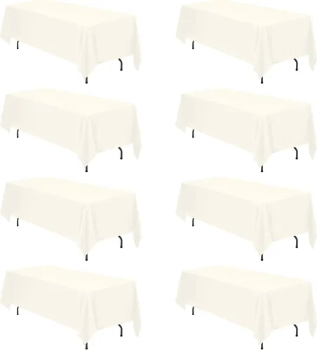 Miniatura 86 de BRILLMAX 6 Pack de Manteles Azul Marino para Mesas Rectangulares de 8 Pies 90 x 156 Pulgadas - 8 pies Mantel Rectangular a Granel de Lino