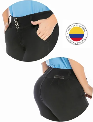 Miniatura 4 de equilibrium J8915 - Jean Colombiano Bootcut para Mujer - Jean Curvy Stretch Mid Rise - Jean Colombiano Levanta Cola