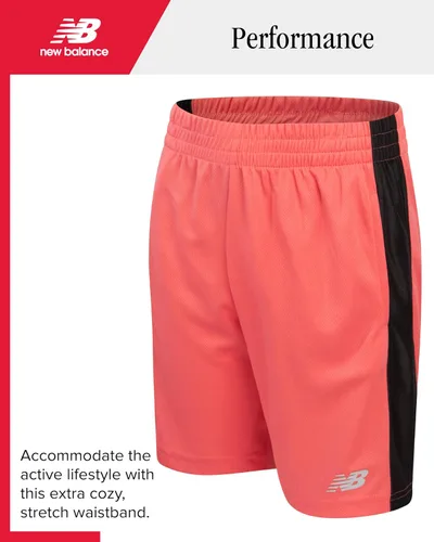 Miniatura 5 de New Balance Conjunto de pantalones cortos activos para niños, camiseta de manga corta de 4 piezas y pantalones cortos de gimnasio (8-20)