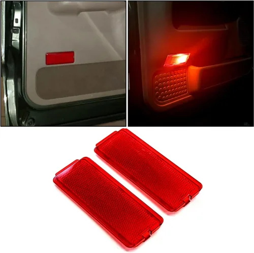 Miniatura 10 de ECOTRIC Reflectores de puerta trasera delantera compatibles con Ford 1999-2007 SuperDuty F250 F350 F450 F550 2000-2005 Excursion Reemplazo