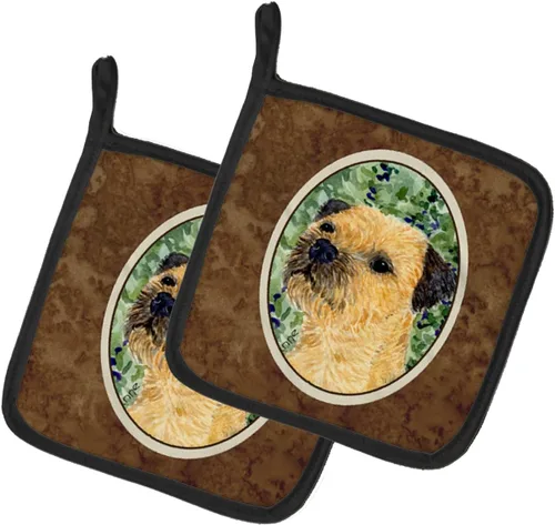 Miniatura 40 de Caroline's Treasures SS8617PTHD - Juego de soportes para ollas de cocina resistentes al calor, almohadillas calientes para horno para cocinar, Husky