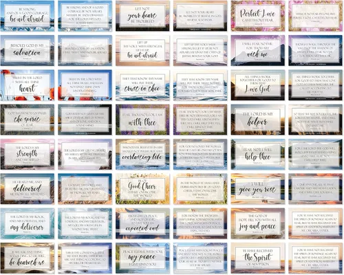 Miniatura 6 de JBH Creations Tarjetas con versículos bíblicos con texto en inglés «Be Not Afraid» («Be Not Afraid»)
