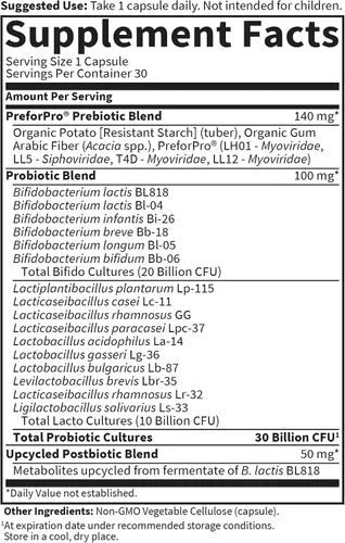 Miniatura 5 de Garden of Life Dr Formulated - Suplemento completo 3 en 1, Pro, pre y postbióticos, una vez al día para la salud digestiva e inmune de los adultos