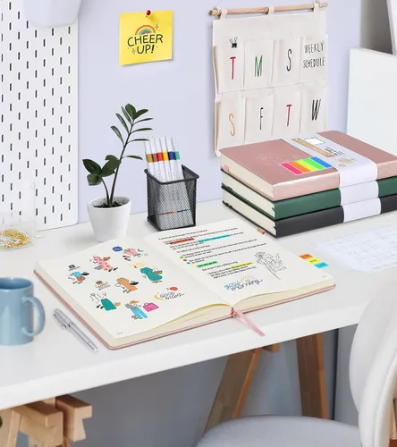 Miniatura 7 de Ansopu Cuaderno de puntos, 360 páginas numeradas, cuadrícula de puntos, de 8.5 x 11 pulgadas, papel de punto de 3.53 oz/m², tapa dura gruesa