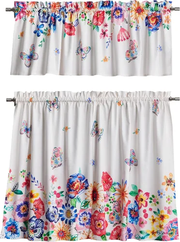 Miniatura 12 de Maison d' Hermine Juego de cortinas de cocina para ventanas, juego de cortinas de cocina 100% algodón, cenefas para el hogar [2 niveles