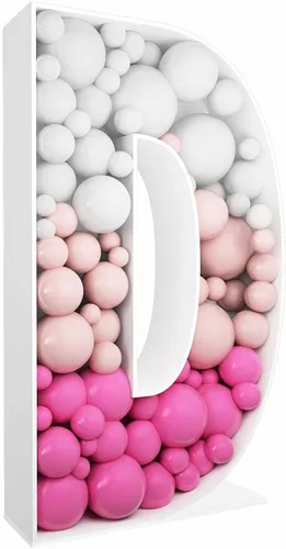 Miniatura 16 de Kit de letras rellenables de 2 pies con marco de globo de mosaico de letra K para decoración de telón de fondo de boda de fiesta de cumpleaños