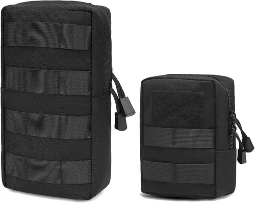 Miniatura 17 de TRIWONDER Bolso táctico para cigarrillos MOLLE pequeño, bolsa militar, estuche para baterías, porta tarjetas EDC, tarjetero, ranura para encendedor