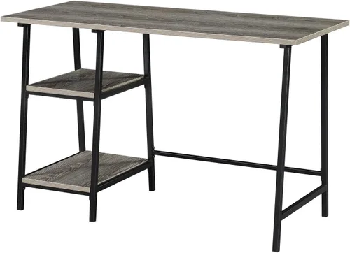 Miniatura 9 de Convenience Concepts Designs2Go - Escritorio de metal de madera con caballete, color negro