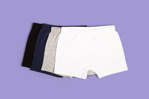Miniatura 2 de Pantalones cortos de algodón populares para niñas, paquete de 4 pantalones cortos de vestir sólidos y teñidos anudados, pantalones cortos