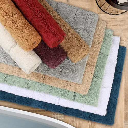 Miniatura 13 de Superior Juego de alfombras de baño antideslizantes de algodón con respaldo de látex en aerosol, 20 x 30 pulgadas, 24 x 36 pulgadas, 2 piezas, salvia