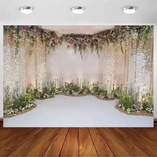 Telón de Fondo de Boda de 5x3 pies para Ceremonia de Cuna, Fondo para Propuesta, Cortina de Flores, Telón de Fondo para Ceremonia de Boda, Telón de