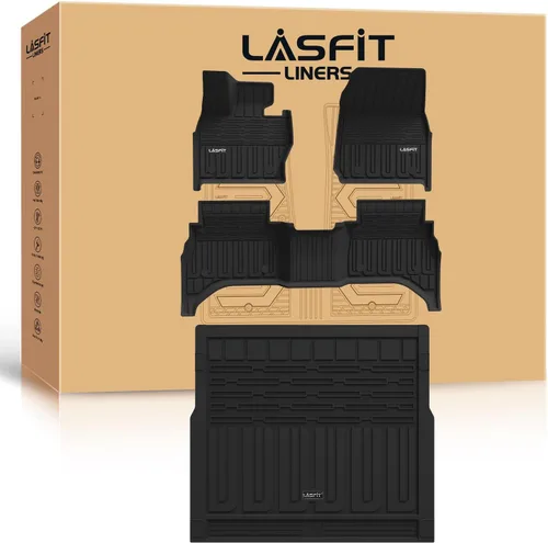 Miniatura 23 de LASFIT - Tapete de carga 3D para maletero de Volkswagen VW2018-2024 (ajuste 5 asientos), protección para todo tipo de clima, tapete de TPE de alta