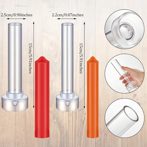 Miniatura 3 de Molde de vela cónica de 2 piezas para hacer velas de emergencia y velas de mesa con mechas de alambre, kit de herramientas