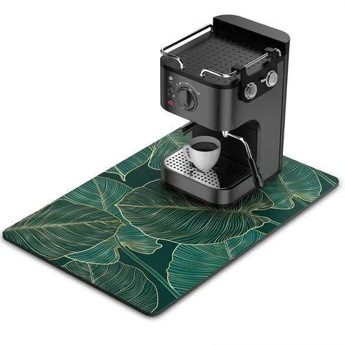 Miniatura 24 de Rnivvi Tapete de secado de platos para encimera de cocina, 16 x 18 pulgadas, bonita almohadilla de secado absorbente resistente al calor con goma