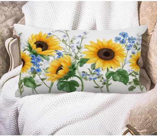 Miniatura 21 de EKOBLA Fundas de almohada decorativas Cactus estilo granja para sofá, cama, almohadas lumbares rectangulares oblongas de 12x20 pulgadas, con plantas