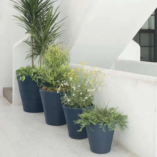 Miniatura 2 de Crescent Garden Madison Planter– Maceta resistente a la intemperie, doble pared para interiores y exteriores con orificio de drenaje, contenedor