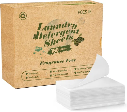 Miniatura 15 de Poesie Hojas de Detergente para Ropa Hojas de Jabón para Ropa para Viajes Camping Hojas para Lavar Ropa Sin Fragancia 1 Mini Caja 40