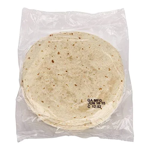 Mission Foods Tortilla de harina prensada con calor, 8 pulgadas, 12 por paquete, 24 paquetes por caja.