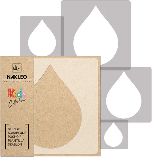 Miniatura 6 de NAKLEO Juego de plantillas de pintura para niños, 5 plantillas de estrellas de 3.5 a 13.4 pulgadas, plantillas de dibujo de plástico y Estrella #2