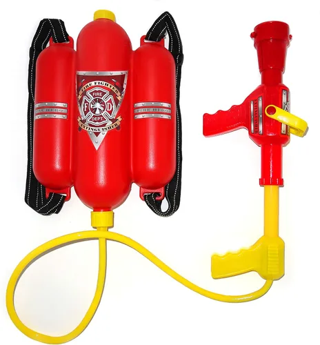 4E's Novelty Mochila de Bombero Pistola de Agua Blaster para Niños - Tanque con Disparador de Manguera, Súper Chorro de Agua Adecuado para Juego al