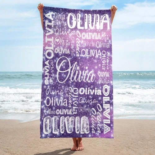 Miniatura 22 de Dr.TOUGH Toallas de playa personalizadas para adultos y niños, toallas de piscina personalizadas con nombre, toallas de playa de microfibra