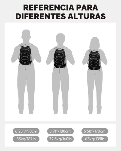 Miniatura 7 de WATERFLY Mochila pequeña y ligera y plegable: 15L Mini mochila de viaje plegable ultraligera con correa transpirable para el hombro al aire libre
