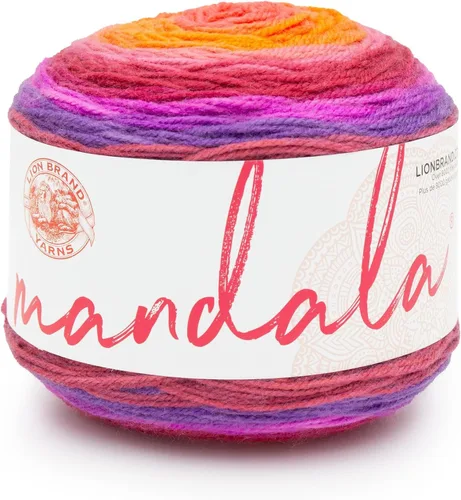 Miniatura 90 de Lion Brand Yarn Mandala - Hilo multicolor para ganchillo,tejido y manualidades, color Liger, 1770 pies, paquete de 1 unidad