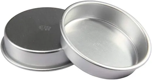 Miniatura 4 de Ochine Juego de moldes redondos de aluminio para pasteles de 4.3 pulgadas, 1 paquete, antiadherente