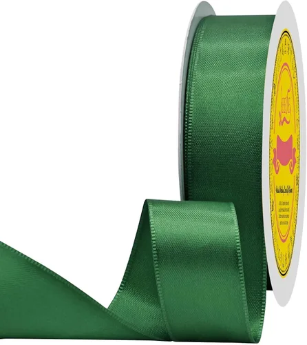 Miniatura 223 de Cinta de satén blanca antigua de doble cara de 1-1/2 pulgadas x 50 yardas, cinta de poliéster para envolver regalos, día de San Valentín, bodas
