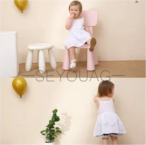 Miniatura 8 de SEYOUAG Conjunto de 2 piezas de ropa para niña pequeña + pantalones cortos de mezclilla