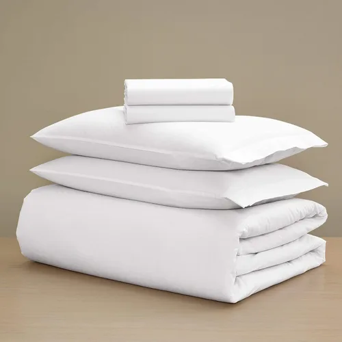 Miniatura 2 de H by Frette Paquete de cama de percal para suite junior (individual) – Juego de ropa de cama de lujo de color blanco incluye fundas de almohada