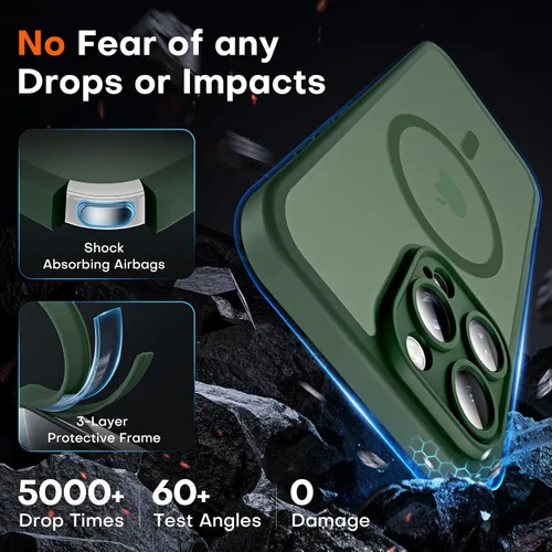 Miniatura 833 de TOCOL Funda para iPhone 11, compatible con Magsafe, protección completa de cámara, imanes integrados, protección contra caídas, funda translúcida