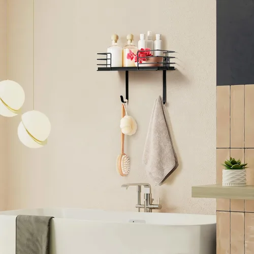Miniatura 8 de Soporte para tabla de planchar de pared, colgador de metal para tabla de planchar con estante, decoración de cuarto de lavado y accesorios, soporte