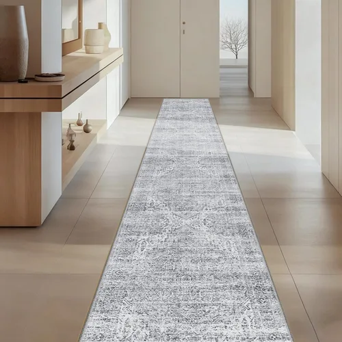 Miniatura 58 de Alfombras para pasillos antideslizantes 2x8, alfombra de pasillo moderna lavable para entrada, alfombra de piso suave resistente a manchas para Gris