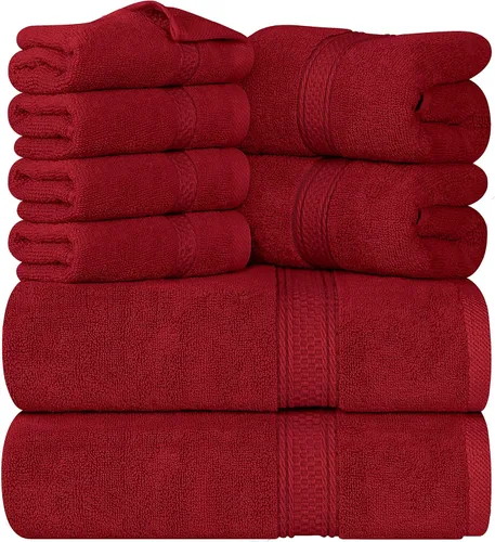 Miniatura 24 de Utopia Towels - Juego de toallas de 8 piezas, 2 toallas de baño, 2 toallas de mano y 4 para la cara, 100% algodón hilado en anillo, 600 GSM, Beige