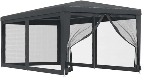 Miniatura 24 de vidaXL Gazebo, Tienda de campaña con 4 paredes laterales de malla, toldo de refugio para eventos de fiesta al aire libre, pabellón de glorieta