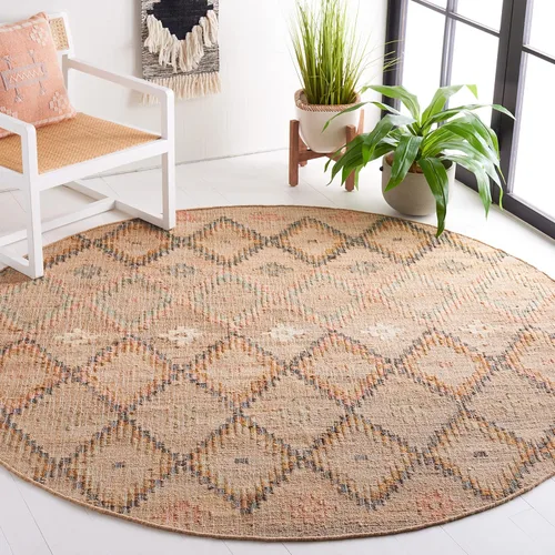 Miniatura 13 de SAFAVIEH Kilim Collection - Alfombra de 8 x 10 pulgadas, grande, natural y azul, hecha a mano de yute y algodón, diseño marroquí bohemio, ideal