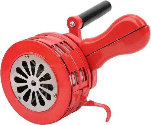 Miniatura 4 de Sirena de manivela, alarma portátil de funcionamiento manual de 120 dB, sonido fuerte, con carcasa de metal duradero, para escuelas, tropas