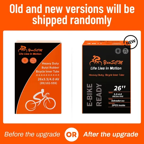 Miniatura 9 de 2-PCS 26 x 4.0 Regular/Heavy Duty E-Bike Tubes Schrader Valve 26x4.0 AV32MM 26x4 Fat Bicycle Tubes Compatible with 26X4 Electric Bike/MTB Bicycle
